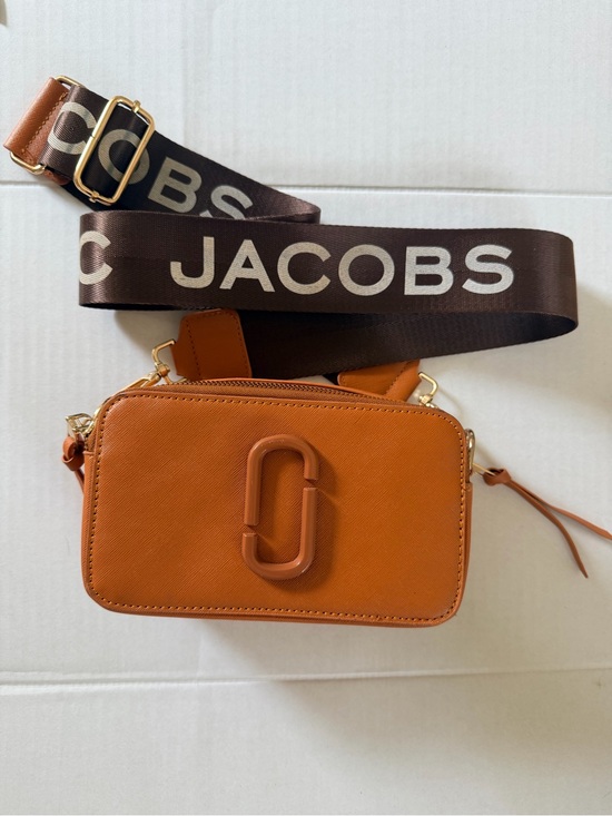 Marc Jacobs Handbags - Marc Jacobs Orange Crossbody Camera Bag with Branded Strap